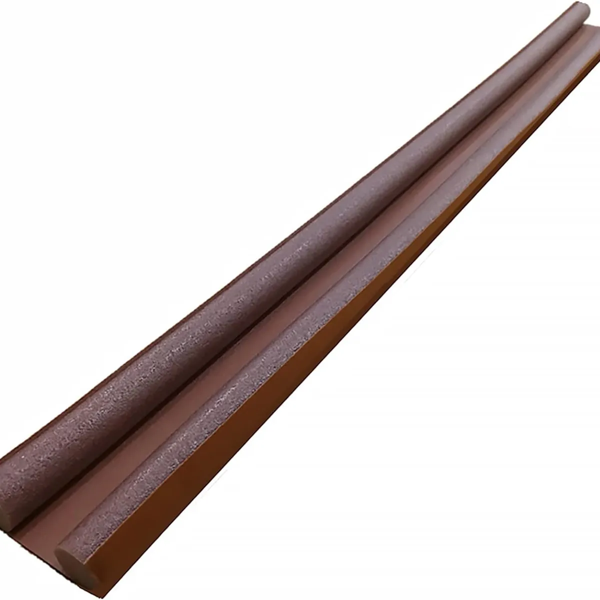 GENERICO - Pack de 2 Burlete Espuma Protector Puerta Bloqueador Polvo Suciedad MARRÓN