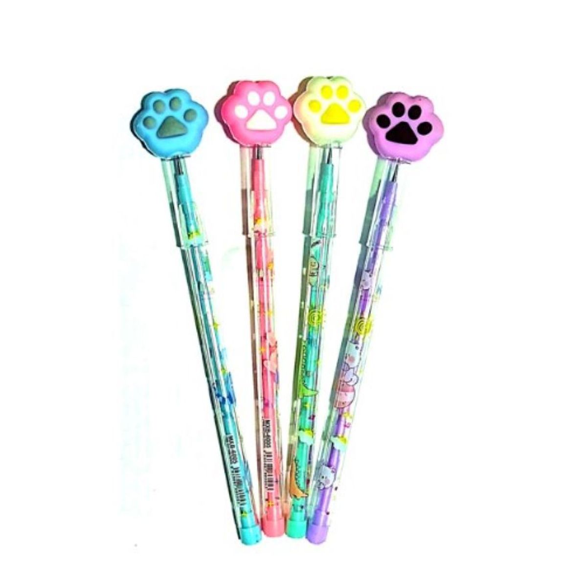 GENERICO - LAPIZ  DE 11 PUNTAS DISEÑO GARRITA KAWAI x4 unidades