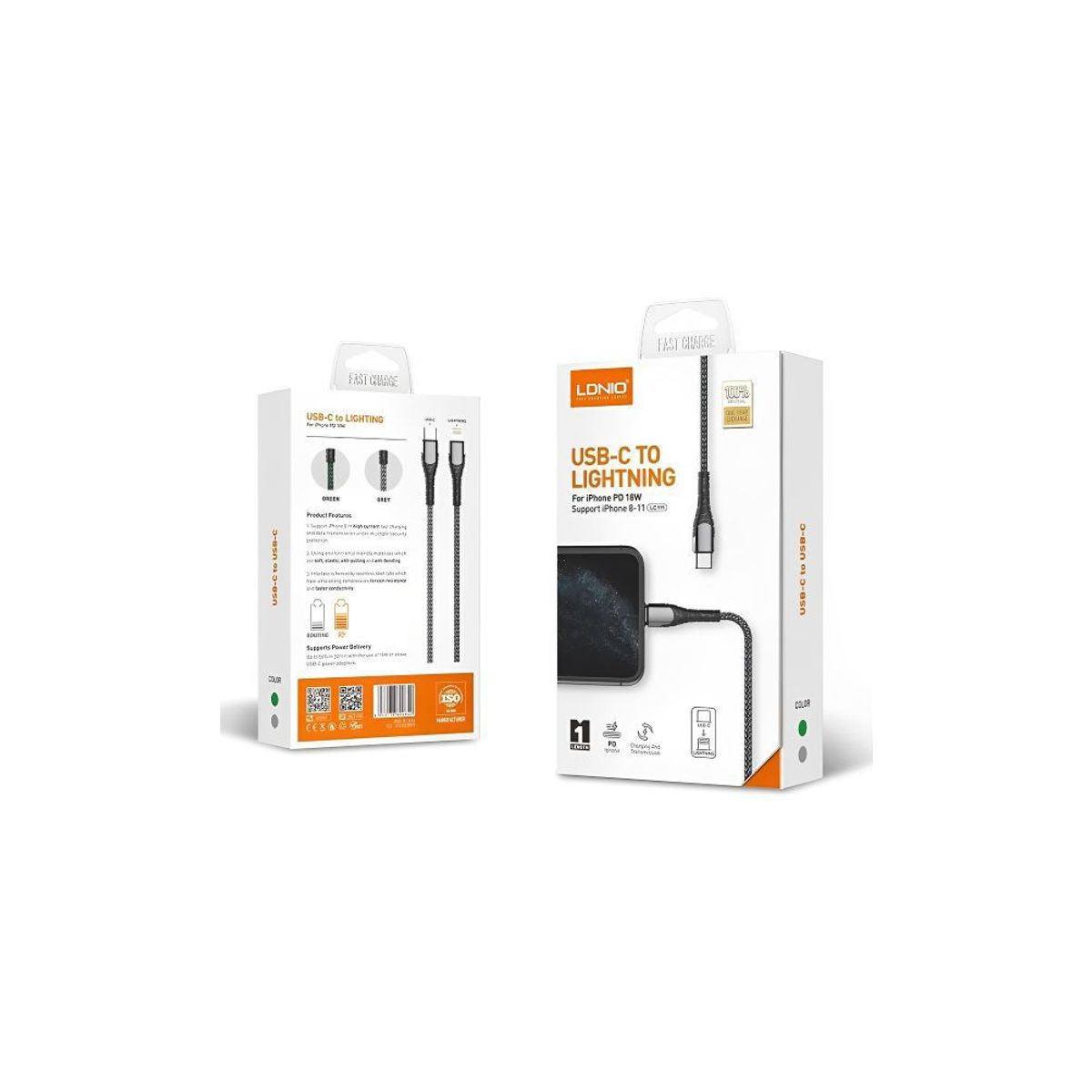 LDNIO - Ldnio LC111 Cable Tipo C A Lightning Iphone Pd 30w Carga rápida 1m