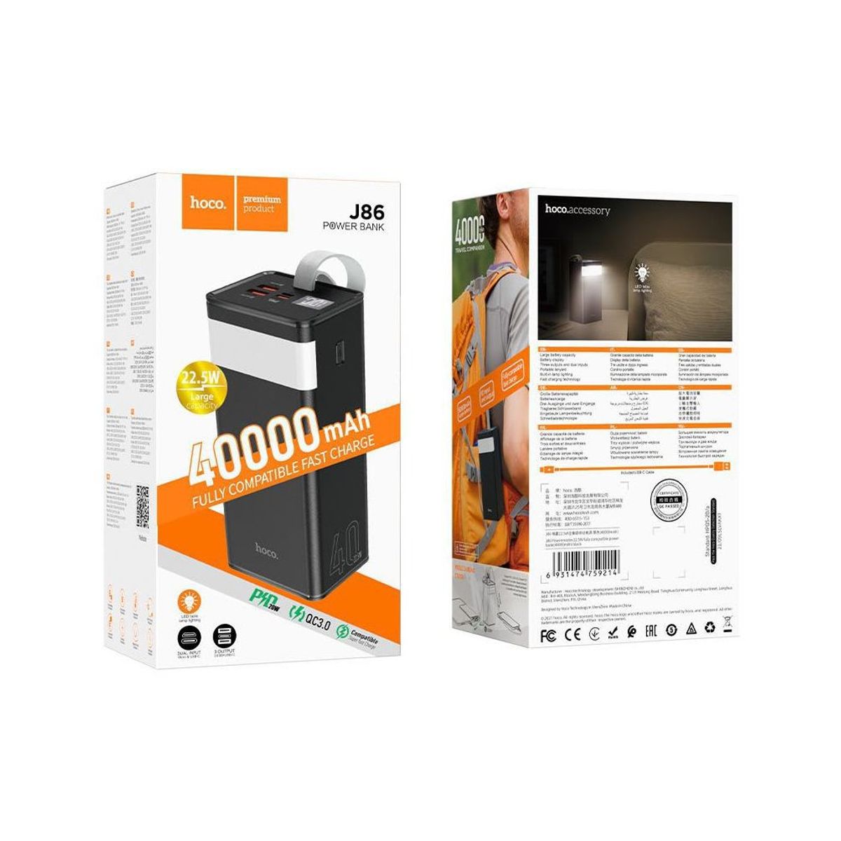 HOCO - Hoco J86 power bank 40000 mah carga rapida