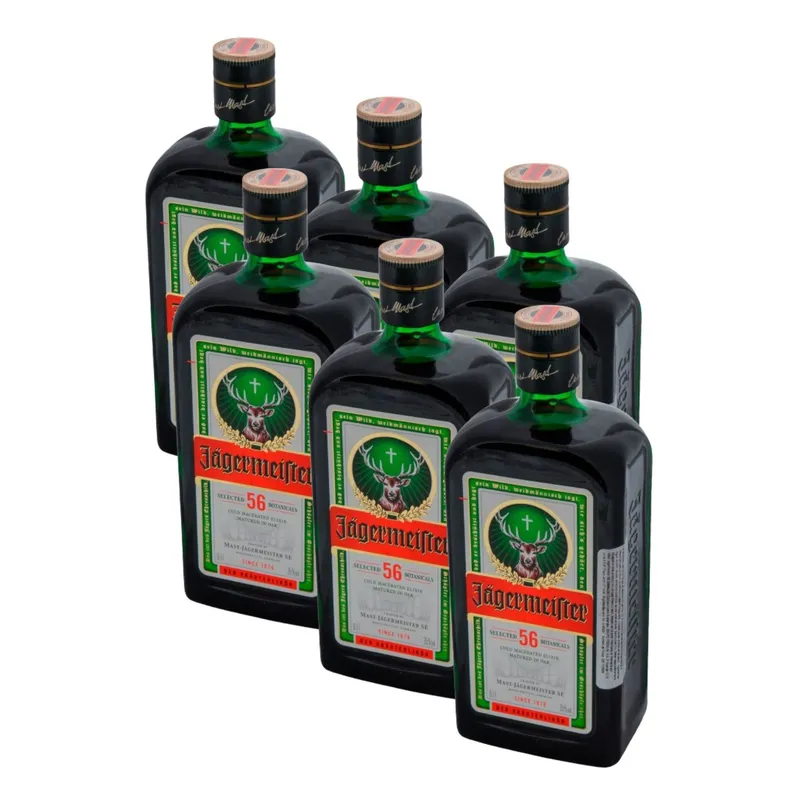 JAGERMEISTER - Pack 6 unidades jagermeister 700ml licor de hierbas