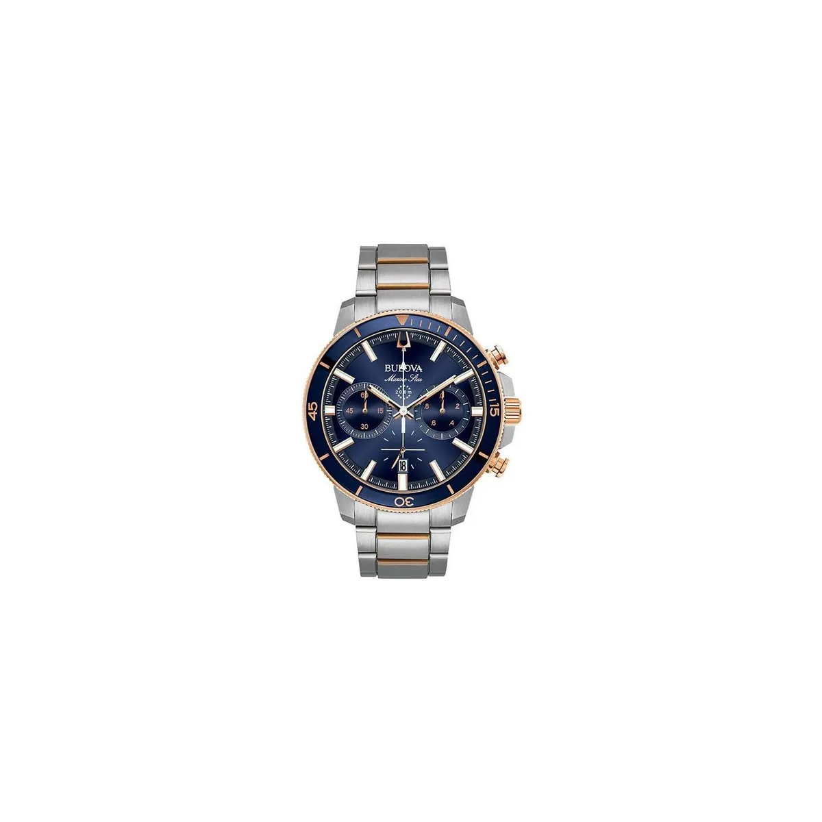BULOVA - Reloj Bulova Marine Star 98B301 Blue Rose Gold acero inoxidable_.