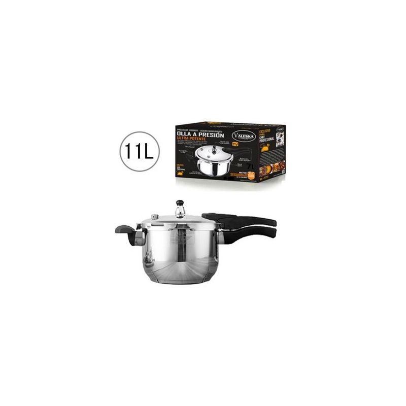 VALESKA - Olla a presión Valeska de acero inoxidable 11 litros