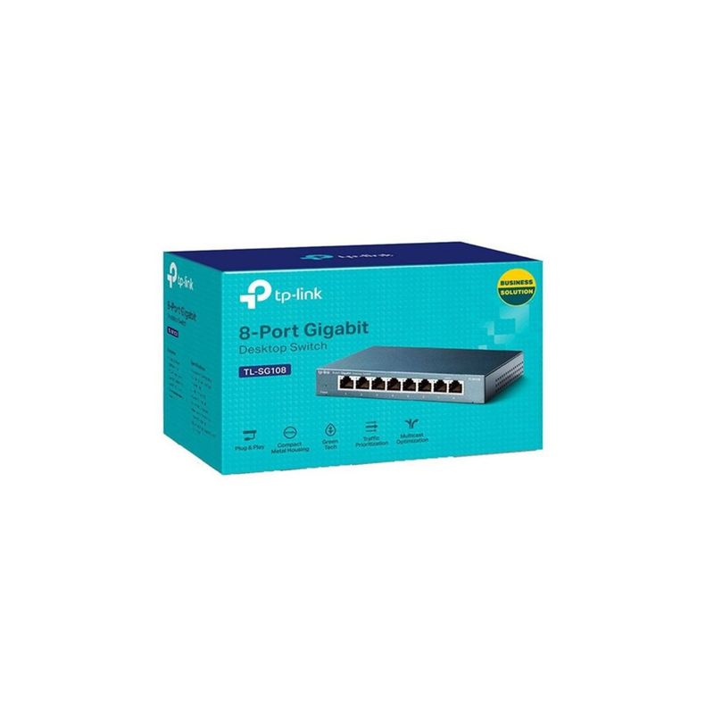 TP LINK - Switch tp-link tl-sg108 de 8 puertos 10/100/1000 mbps metal