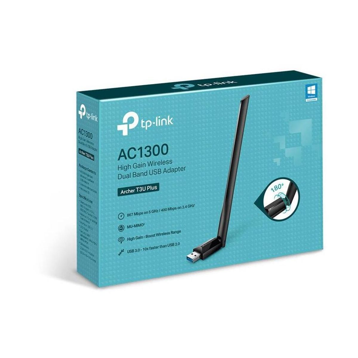 TP LINK - Tp-link adaptador usb archer t3u plus ac1300 wireless