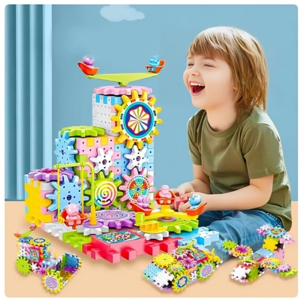 GENERICO - Juego Didáctico Bloques Construcción De Engranajes De 136 pz