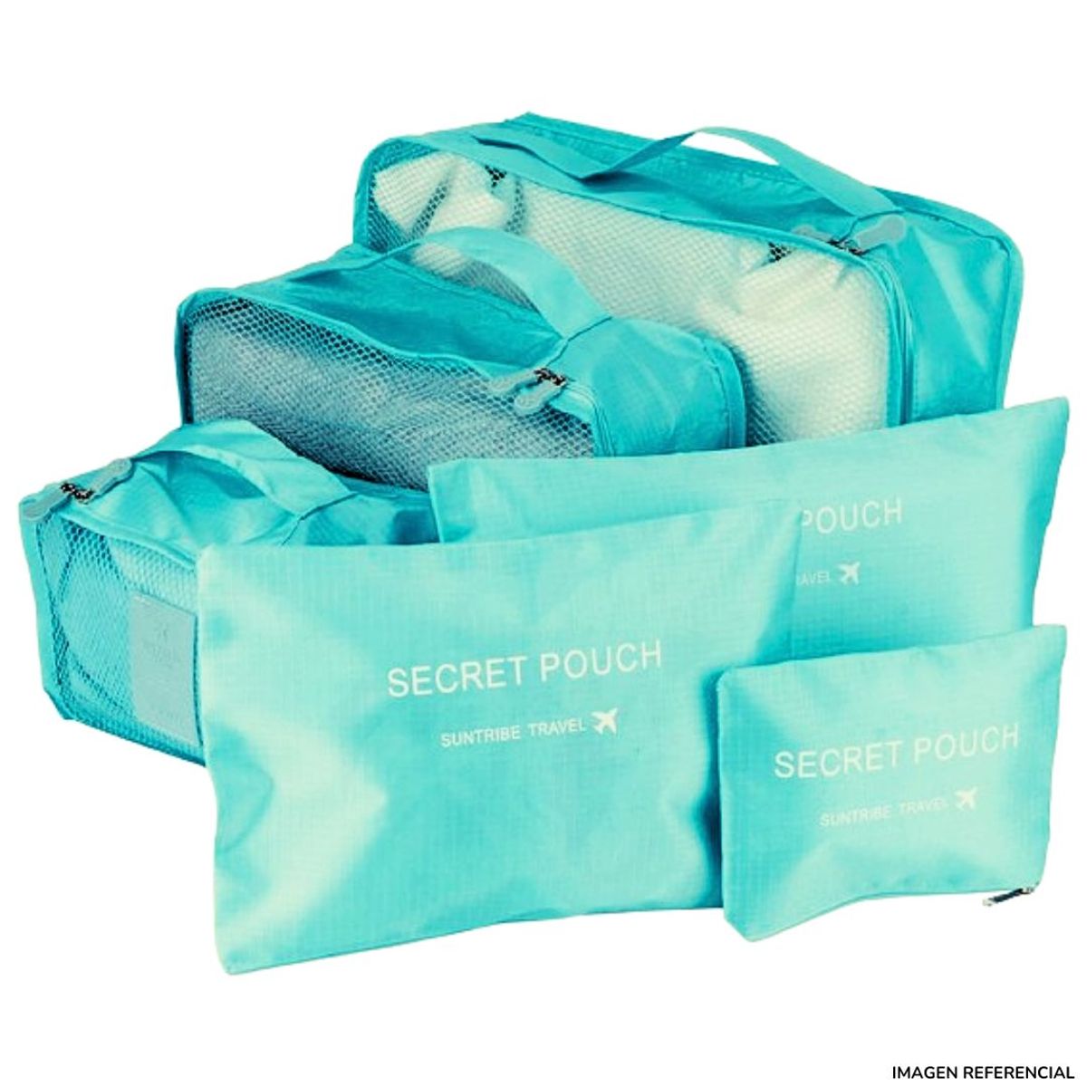 INSPIRA MARKET - Organizador de viaje estuche neceser SET 6 pcs