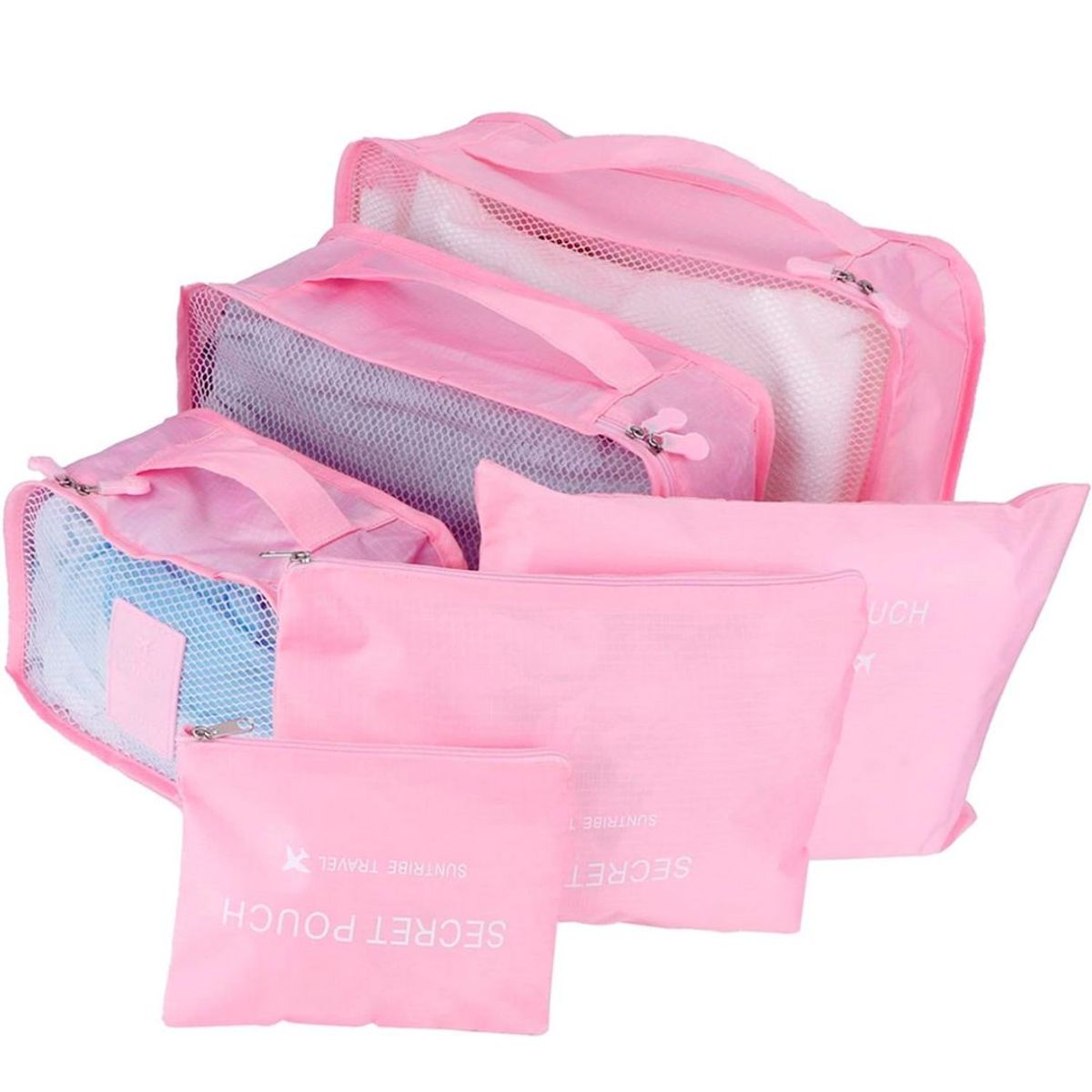 INSPIRA MARKET - Organizador de viaje estuche neceser SET 6 pcs