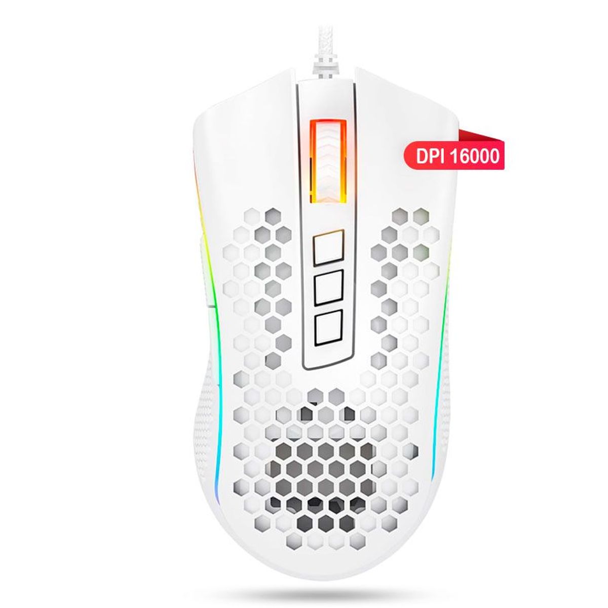 REDRAGON - Mouse Gamer Redragon Storm Elite M988 Rgb Color Lunar White