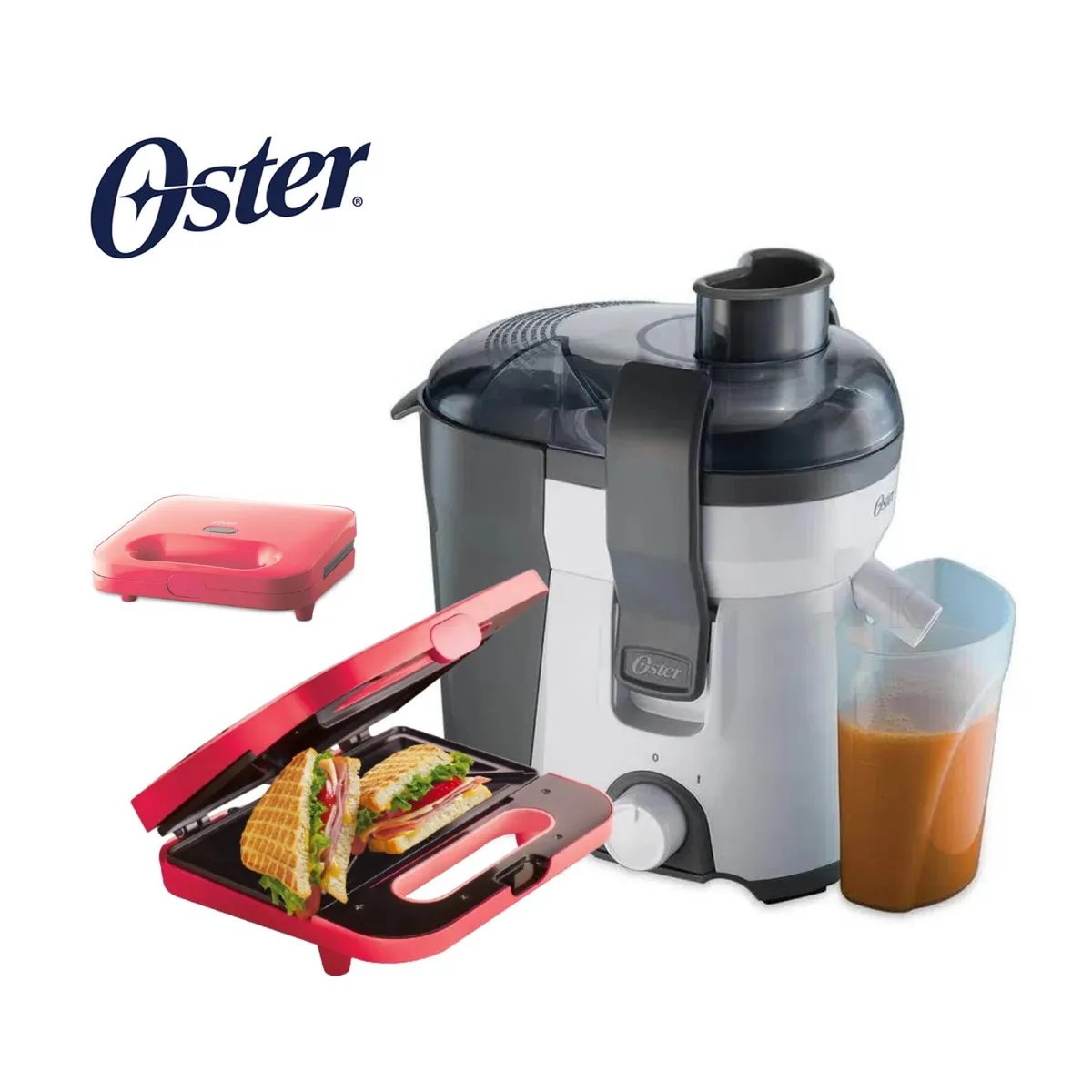 OSTER - COMBO Extractor de Jugo FPSTJE316W+ Sandwichera 2885M