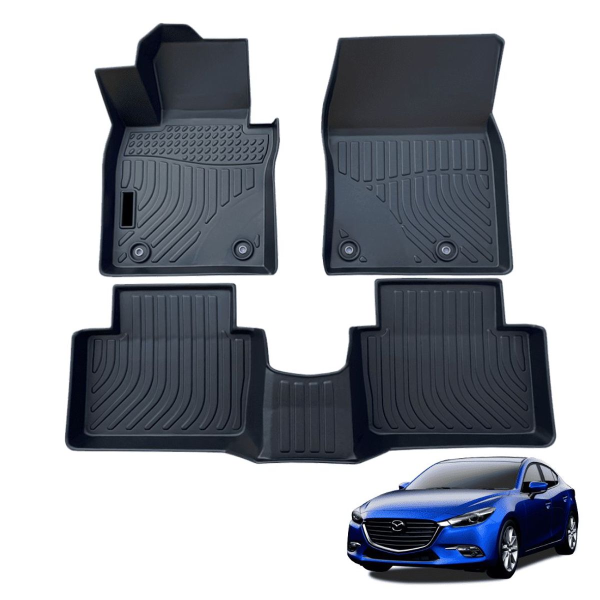 GENERICO - PROTECTOR CUBRE PISO 5D TPE MAZDA 3 AÑO 2019-2023