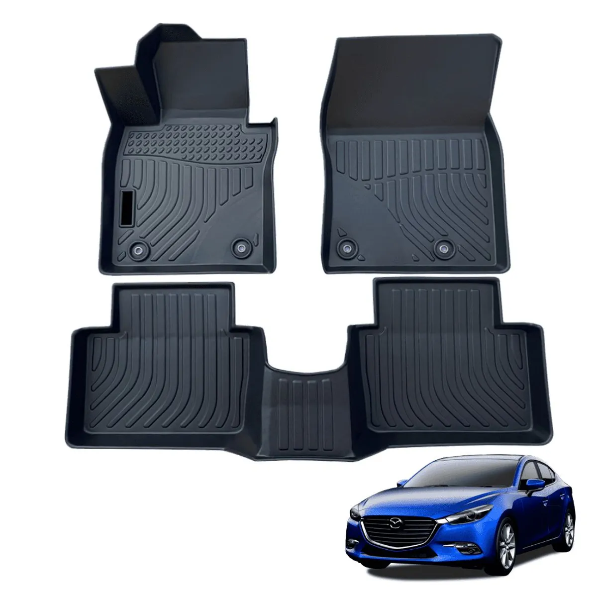 GENERICO - PROTECTOR CUBRE PISO 5D TPE MAZDA 3 AÑO 2019-2023