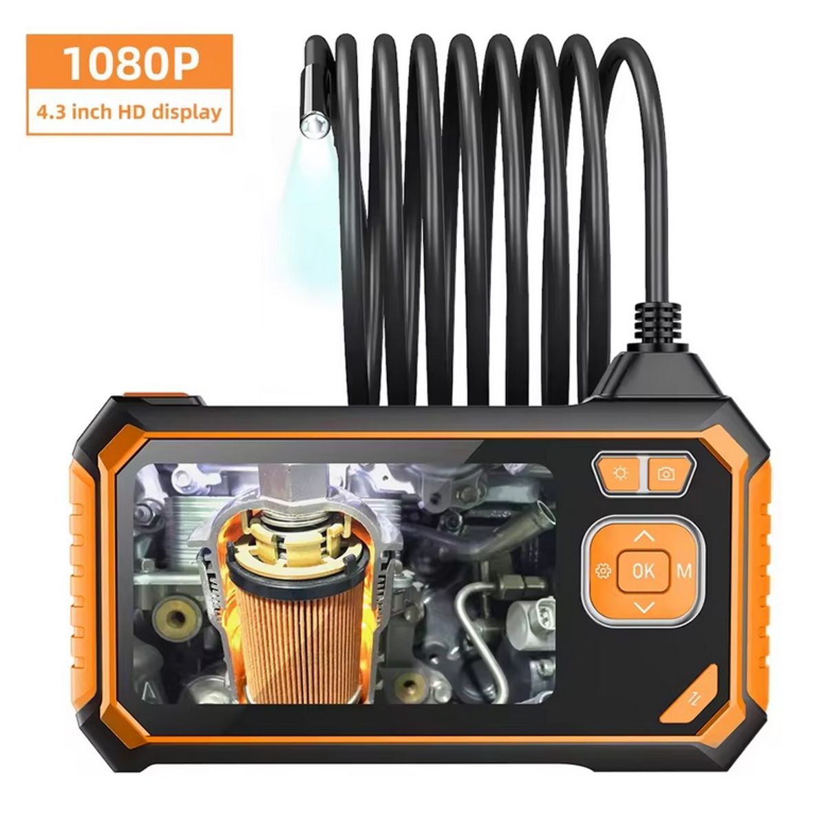 OEM - Camara Endoscopio 5 Metros - Solumatica - Luz Led Y Pantalla 4.3 Pulg