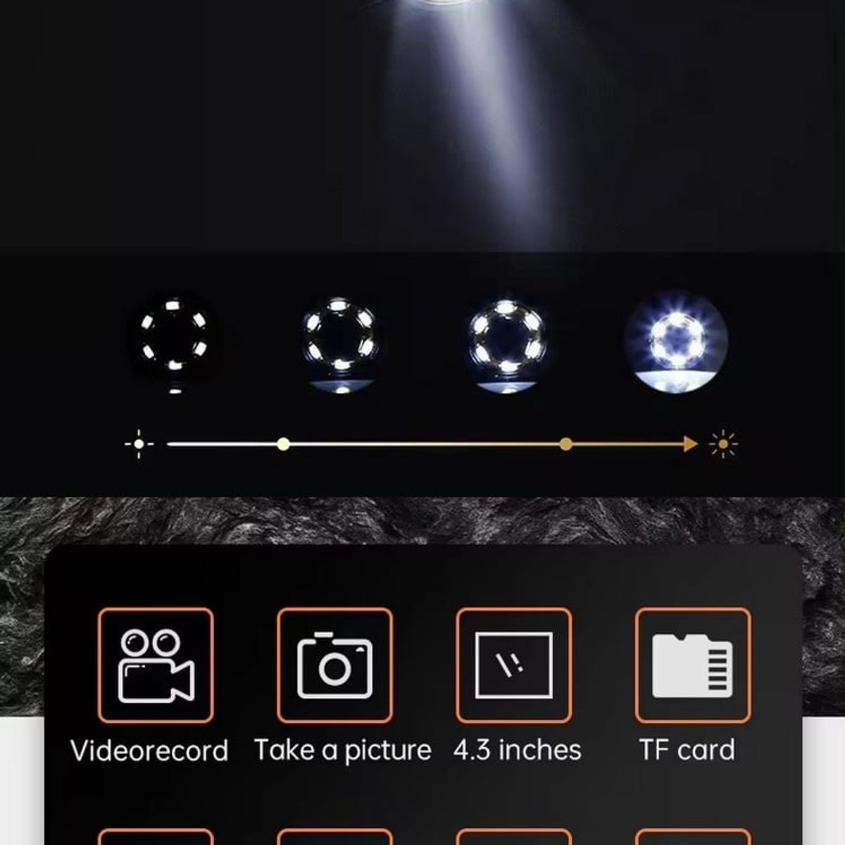 OEM - Camara Endoscopio 5 Metros - Solumatica - Luz Led Y Pantalla 4.3 Pulg