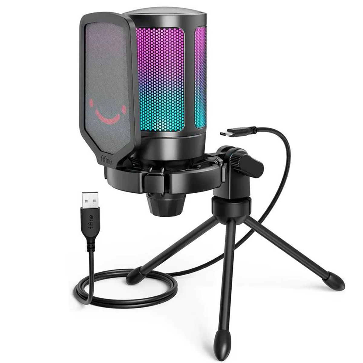 FIFINE - Micrófono Fifine A6V BLACK con condensador