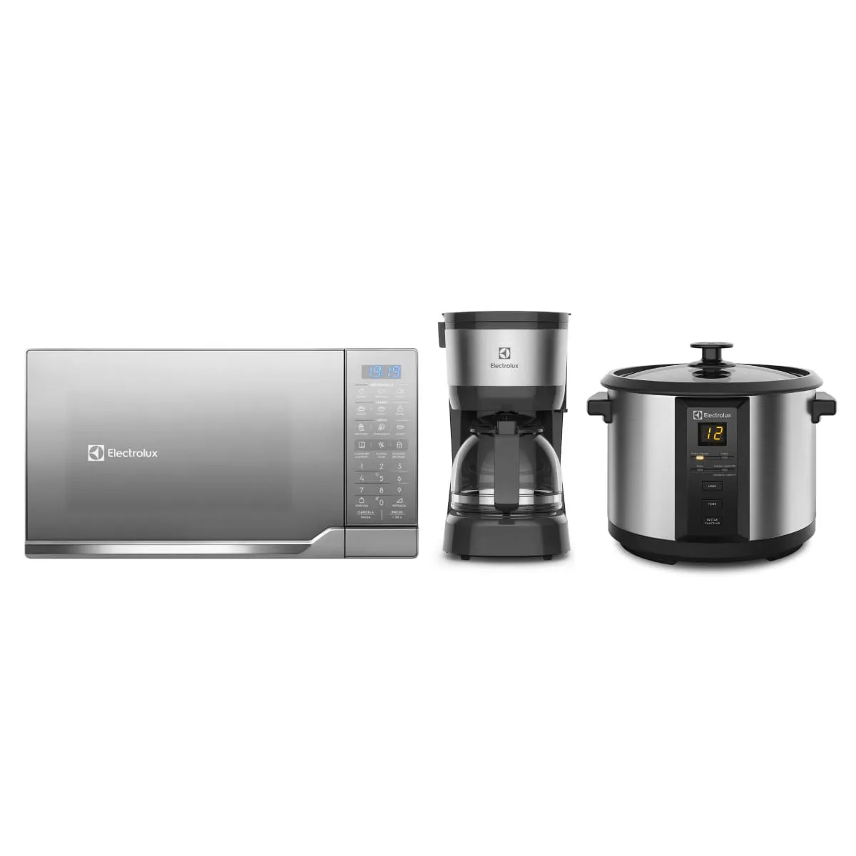 ELECTROLUX - Combo Microondas EMDO25S2GSRUG+Cafetera ECM10+Olla ECC20 Electrolux
