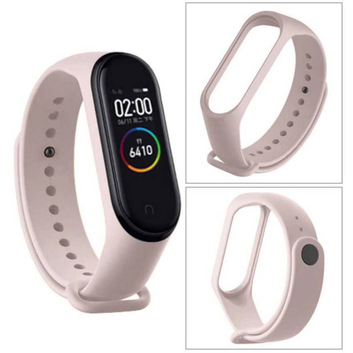 GENERICO - Correa de Silicona Para Xiaomi Mi Band 56 y 7 - NUDE