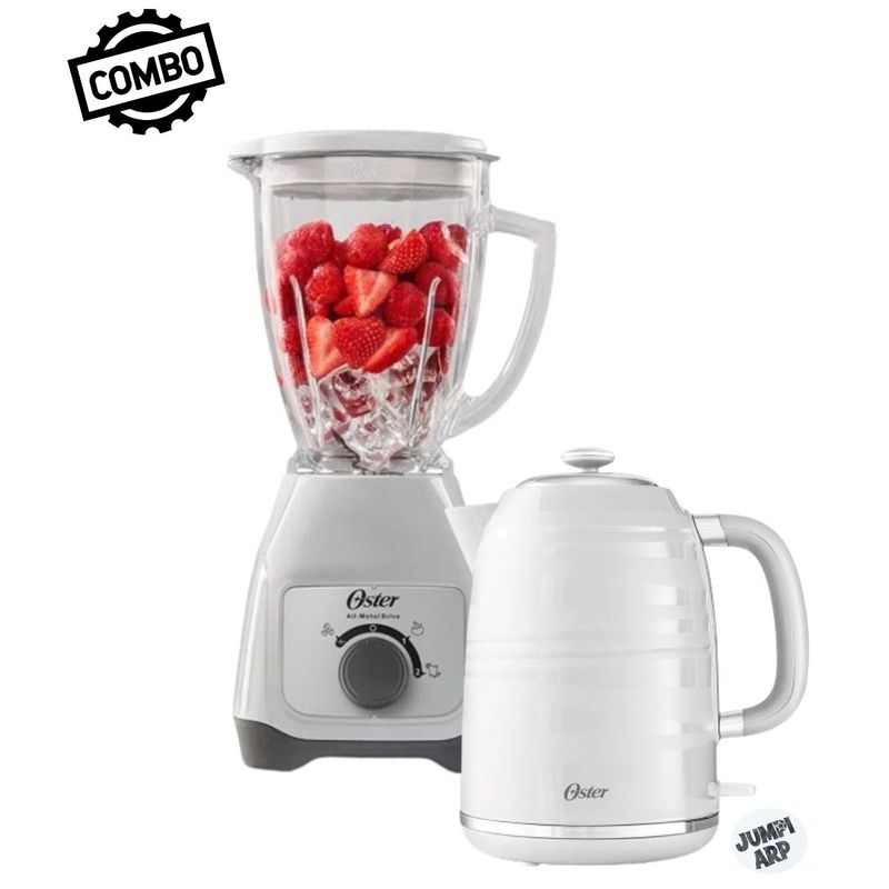 OSTER - Combo oster licuadora blstkag wrd + hervidor bvstkt4177w - blanco