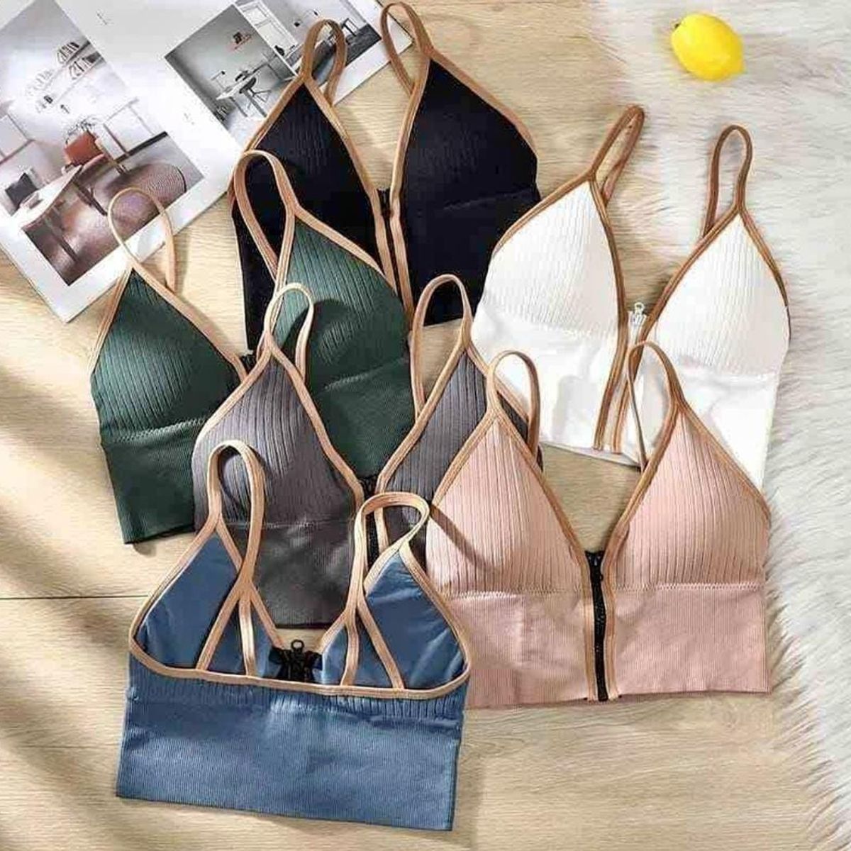 GENERICO - Bralette Tipo Sosten con Cierre Standard Rosado