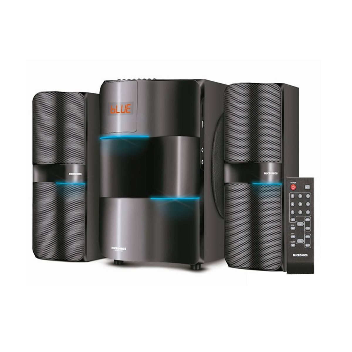 MICRONICS - Parlante 2.1 Micronics S7801 INFINITY8 LED con control