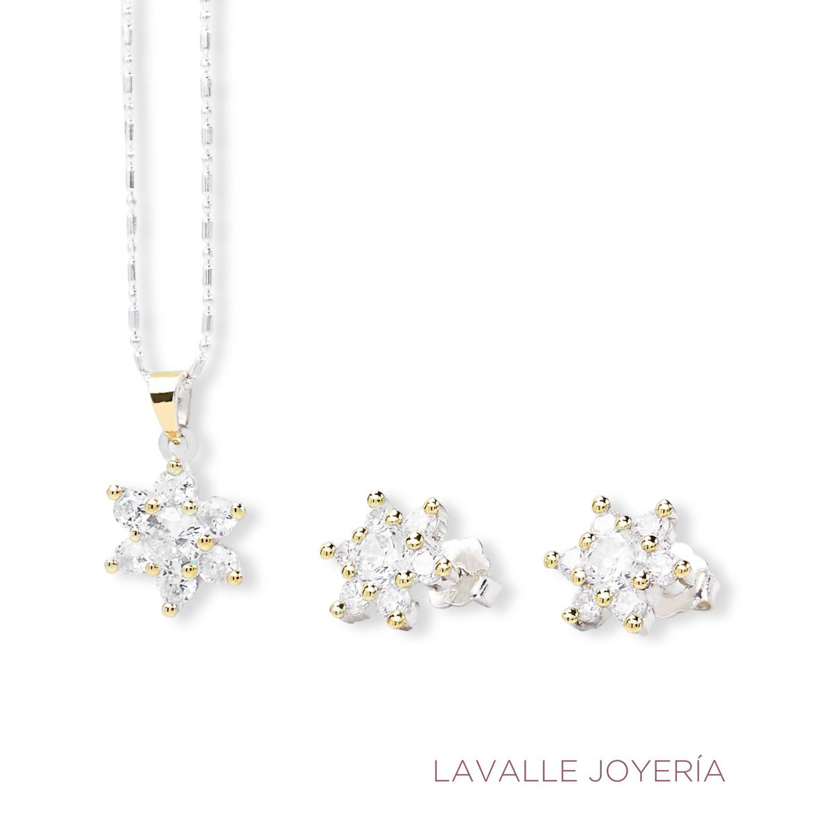 OEM - Set Roseta en Oro 18k  y Plata Lavalle Joyería