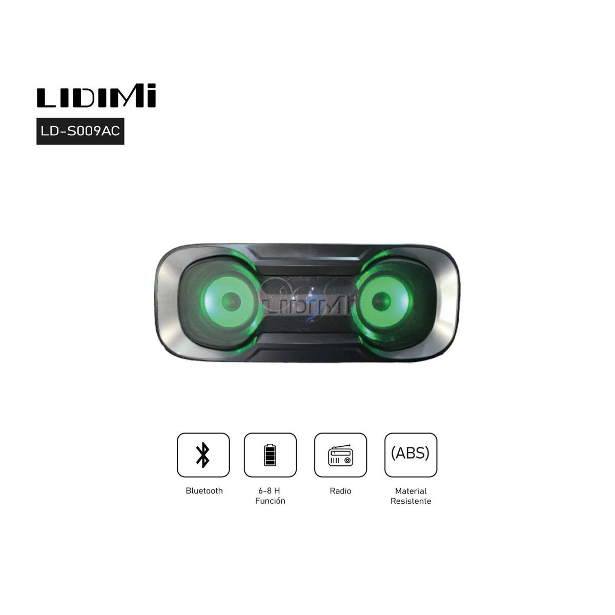 LIDIMI - Parlante LIDIMI LD-S009AC 100W Bluetooth  Radio FM Extra Bass