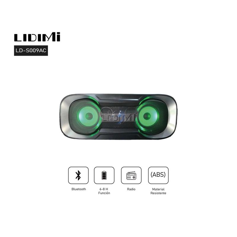 LIDIMI - Parlante LIDIMI LD-S009AC 100W Bluetooth  Radio FM Extra Bass