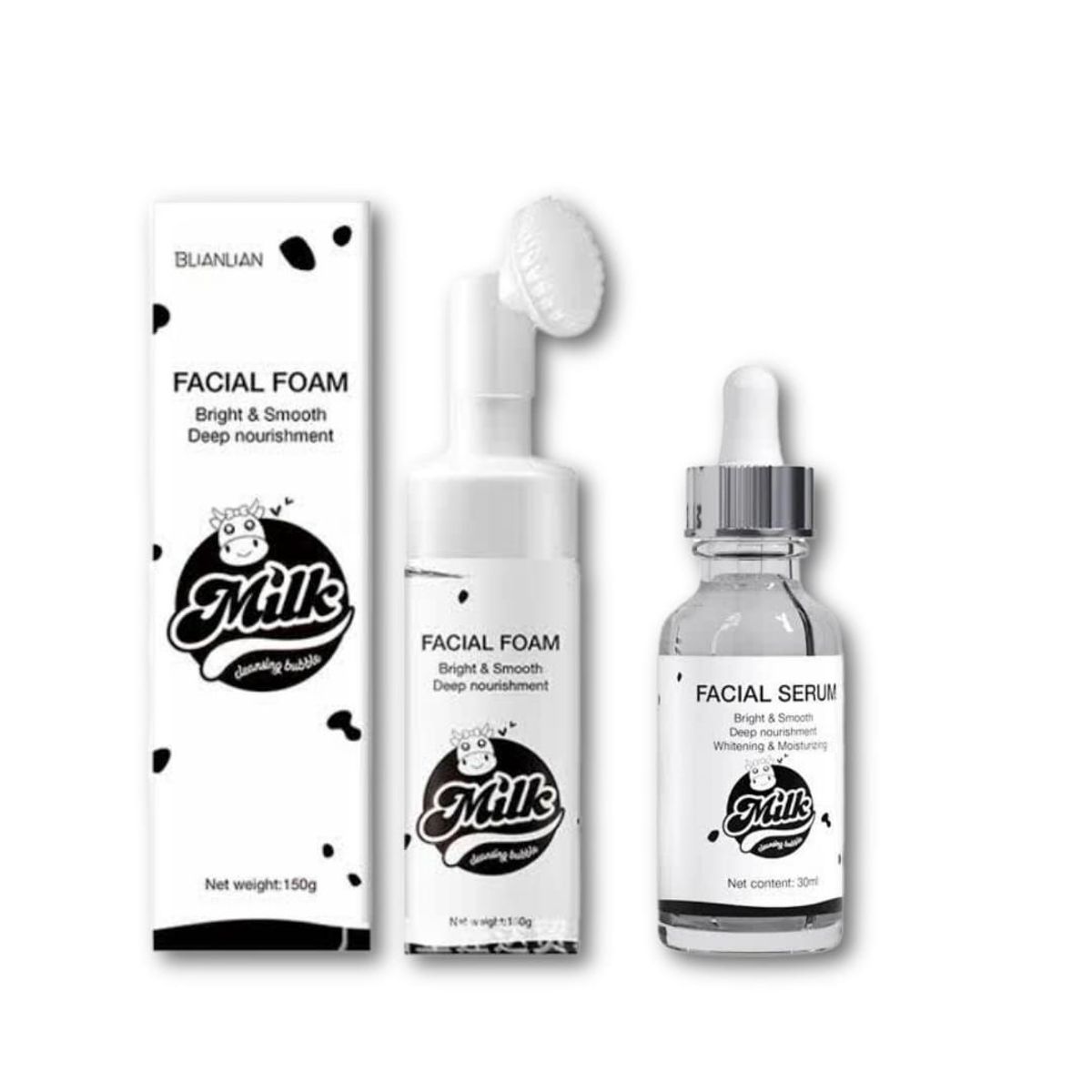 GENERICO - Mousse Limpiador facial + Serum de Leche - Blianlian