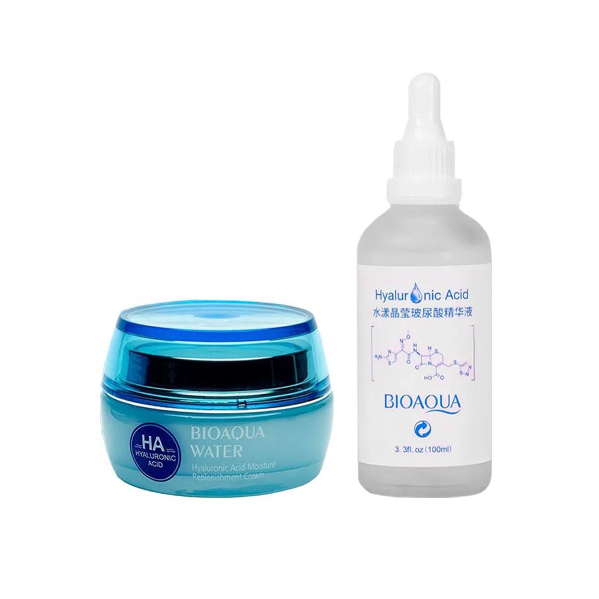 BIOAQUA - Crema Hidratante + Serum con Acido Hialuronico