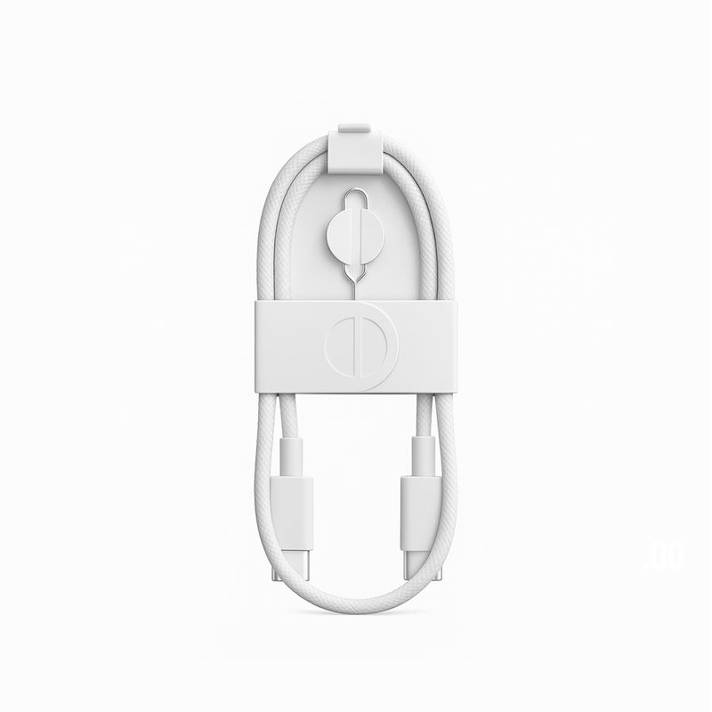 OEM - Cable USB-C a USB-C Enmallado 60W 1m  Carga Rápida  MacBook iPad y Android