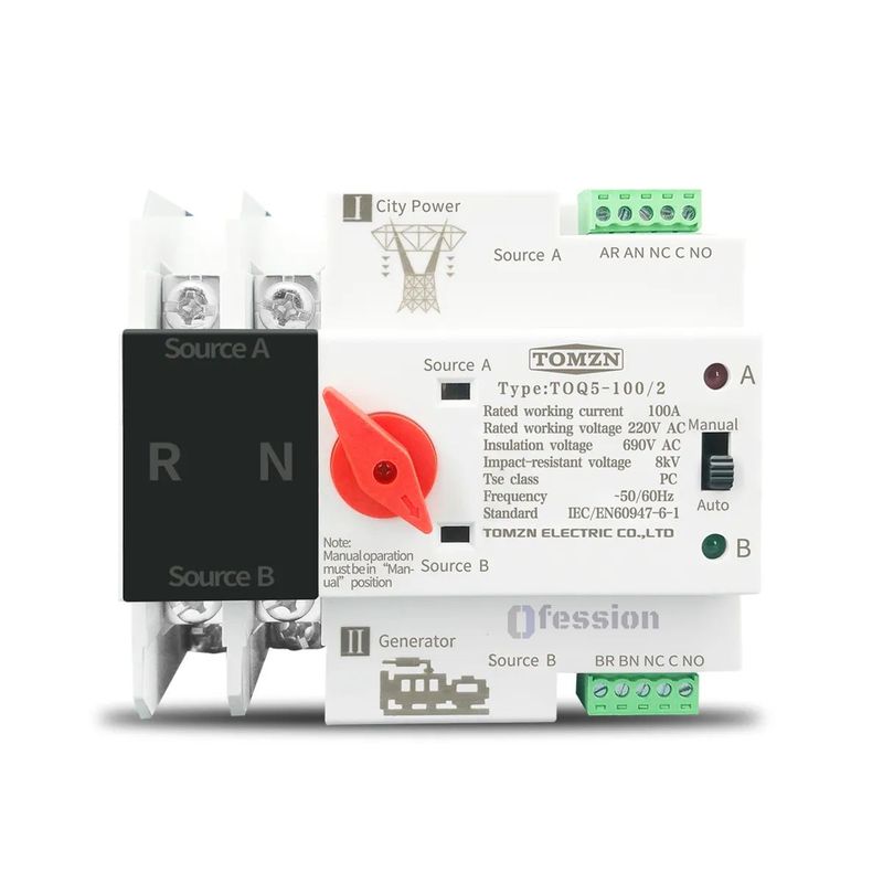 GENERICO - interruptor ATS Switch De Transferencia Automatico generador red 220v