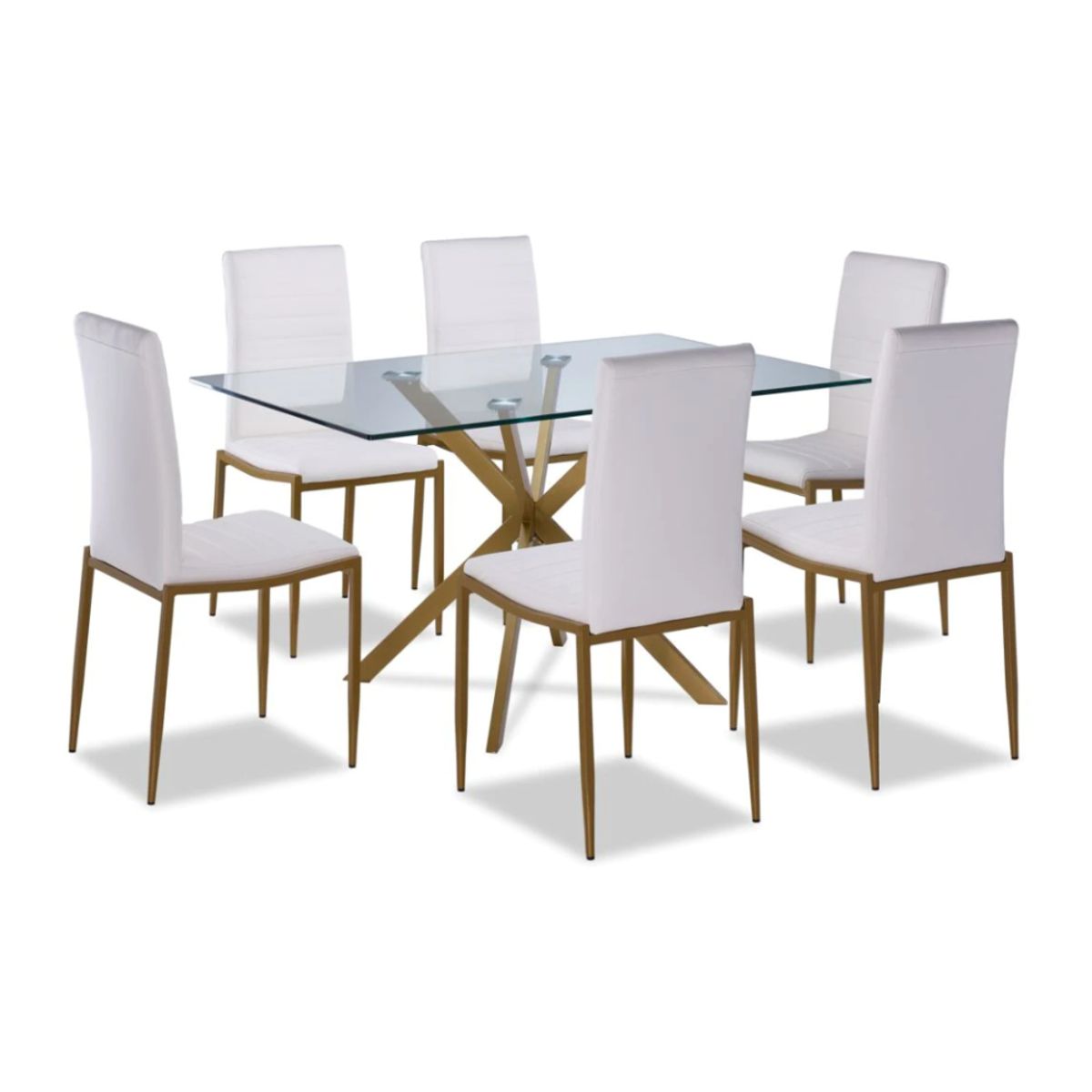 CENTRAL DECCO - COMEDOR 6 SILLAS ROTERDAM BLANCO