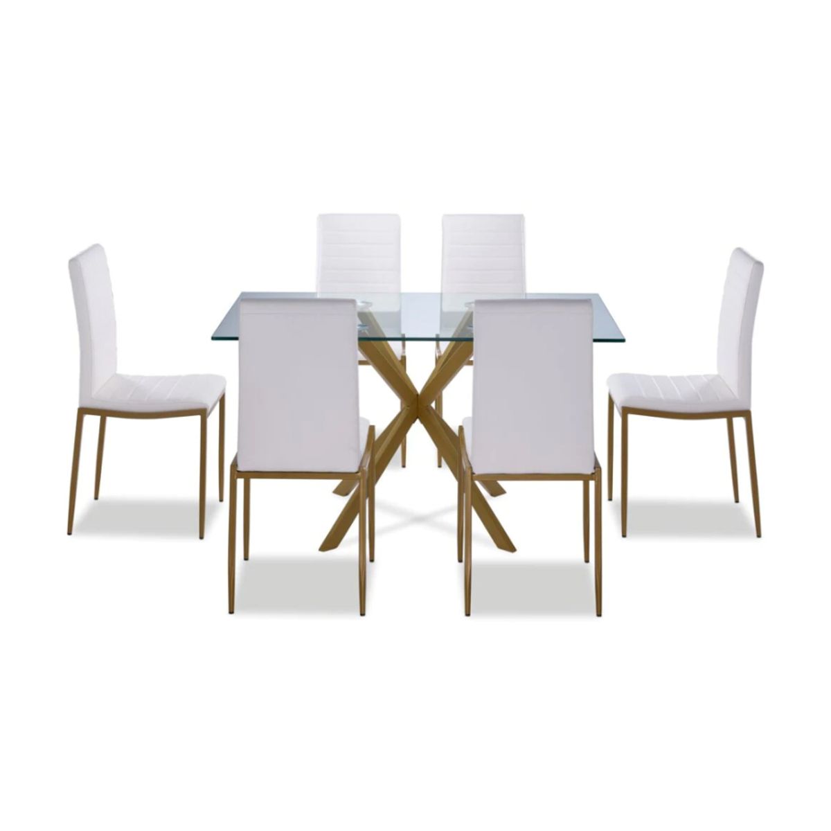 CENTRAL DECCO - COMEDOR 6 SILLAS ROTERDAM BLANCO