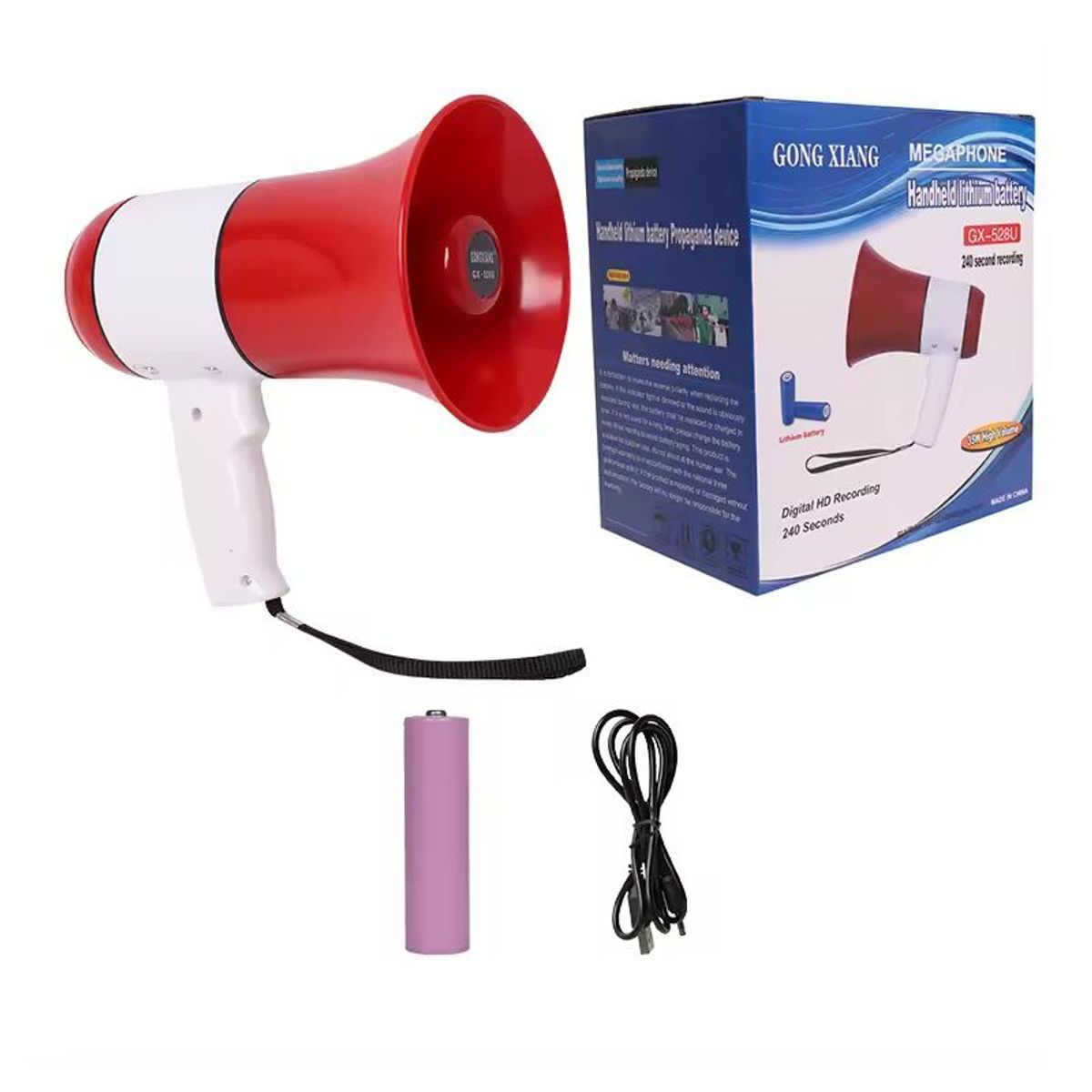 GENERICO - Megafono 50W Recargable Sirena  Parlante bluetooth Hannzo