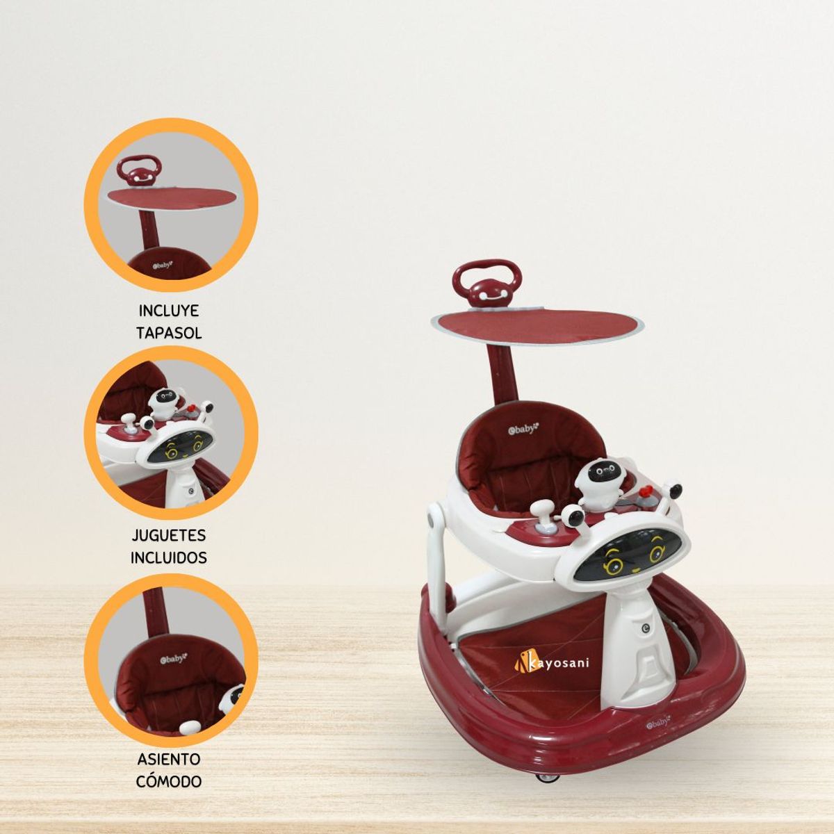 EBABY - Andador Guiador para Bebé «LANA» Red