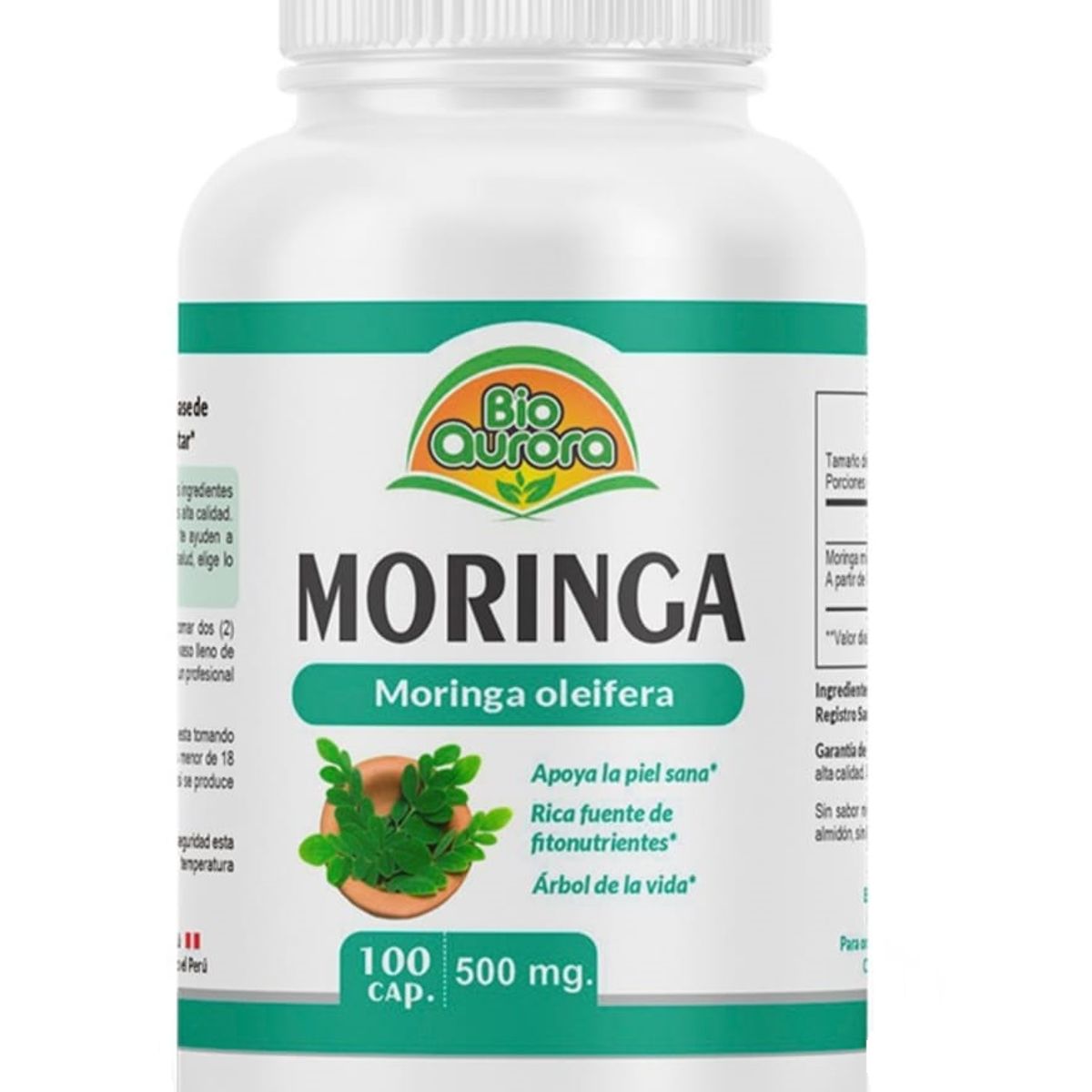 GENERICO - Cápsulas de Moringa x 100 uni Bioaurora