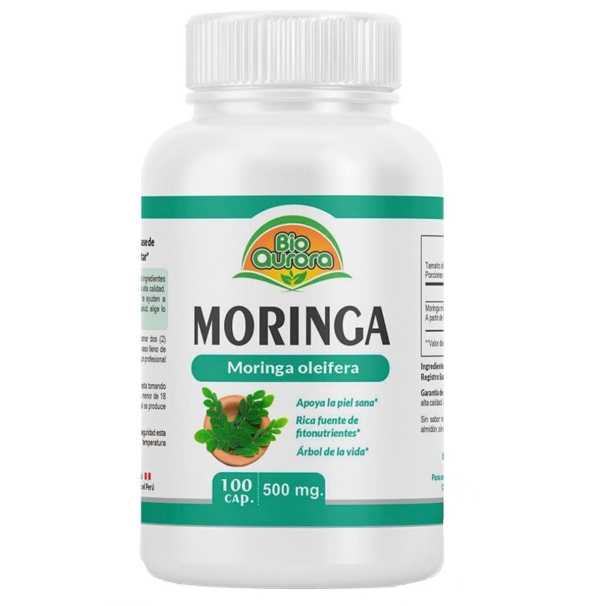 GENERICO - Cápsulas de Moringa x 100 uni Bioaurora