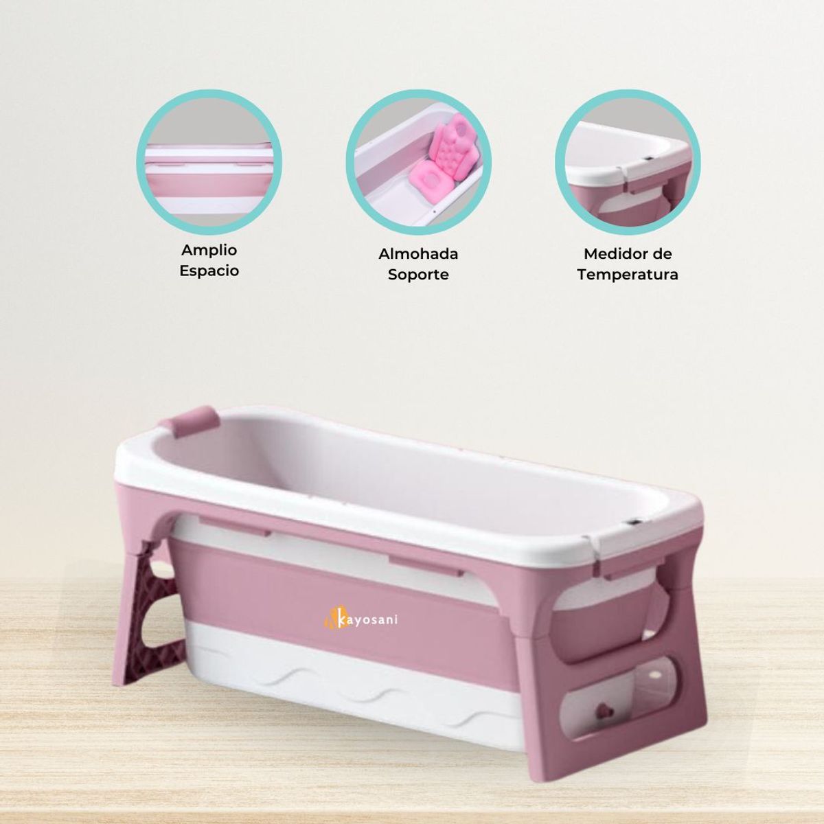 CUZKA - Bañera Familiar Plegable «JACUZZI II» Pink