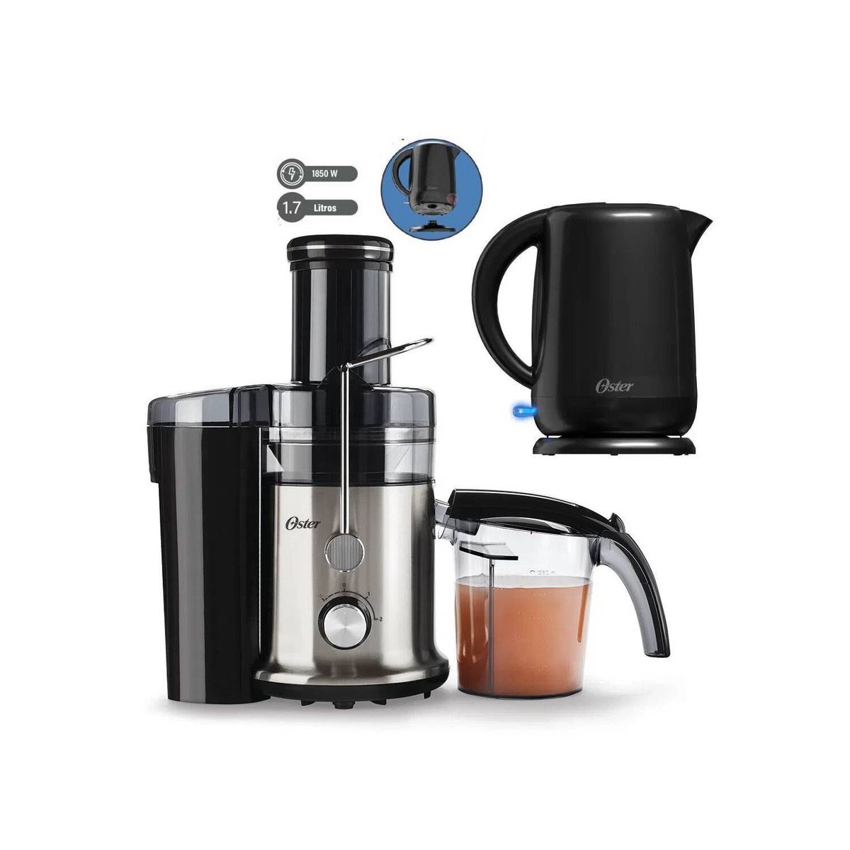 OSTER - Extractor de fruta entera con hervidor 17l
