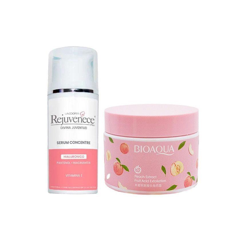 BIOAQUA - Gel Exfoliante de Durazno + Serum Rejuvenecedor Plus