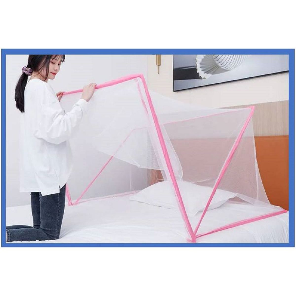 GENERICO - Mosquitero Plegable Para Cama De 2 Plazas