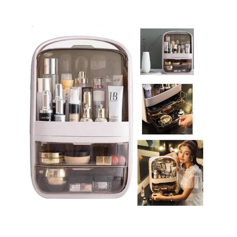 GENERICO - Organizador de maquillaje acrílico Beige