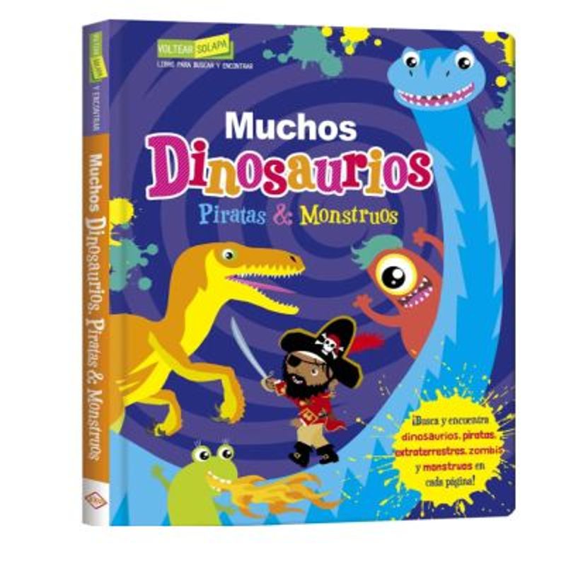 GENERICO - LIBRO CON SOLAPAS Muchos Dinosaurios Piratas & Monstruos