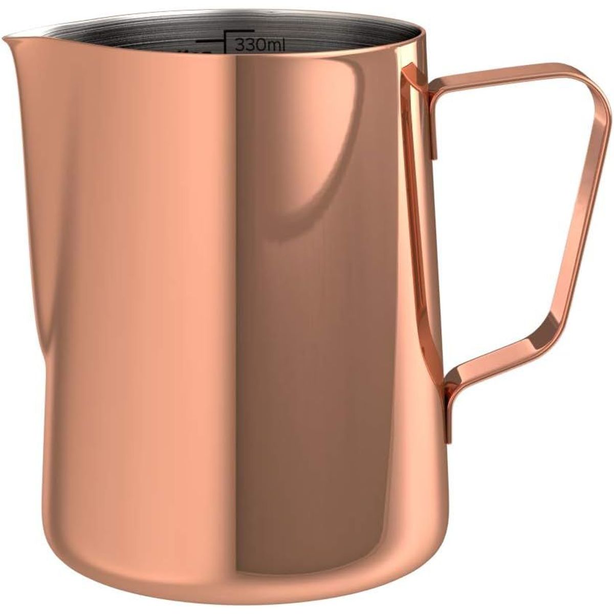 GENERICO - Jarra bañada en cobre para espumar leche