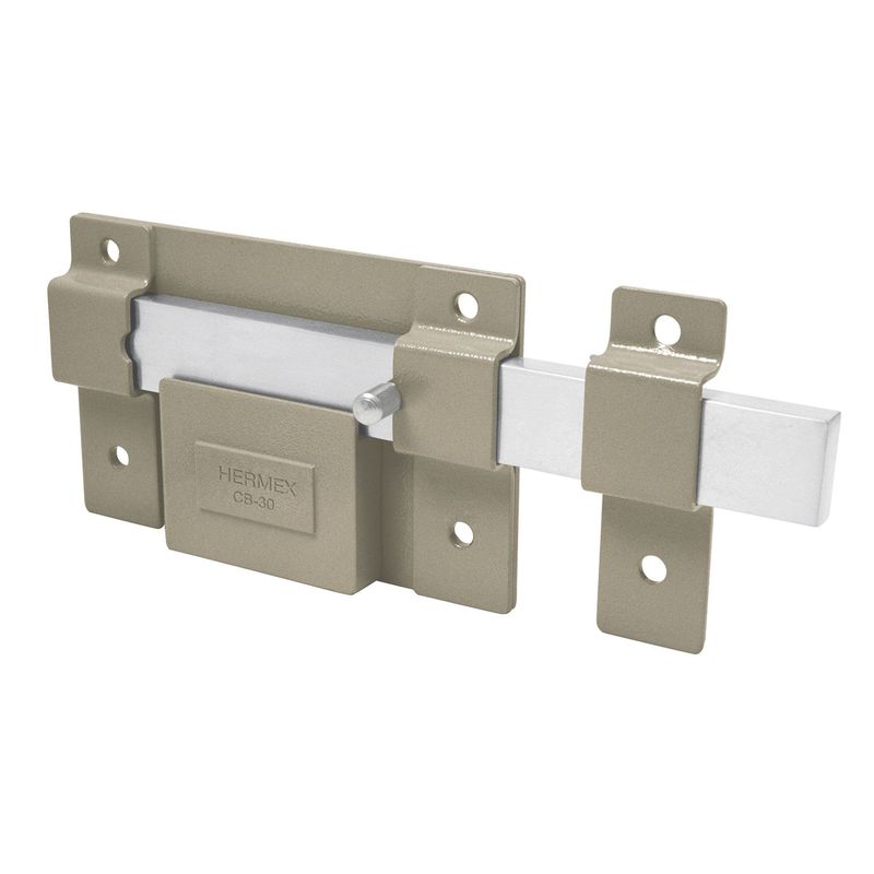 HERMEX - Chapa cerradura de barra fija cilindro exterior Hermex