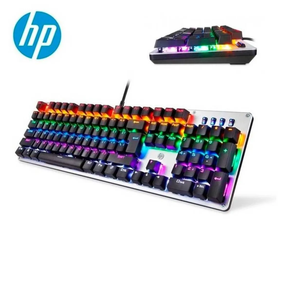 HP - Teclado GAMER mecánico negro retroiluminado GK100 - HP