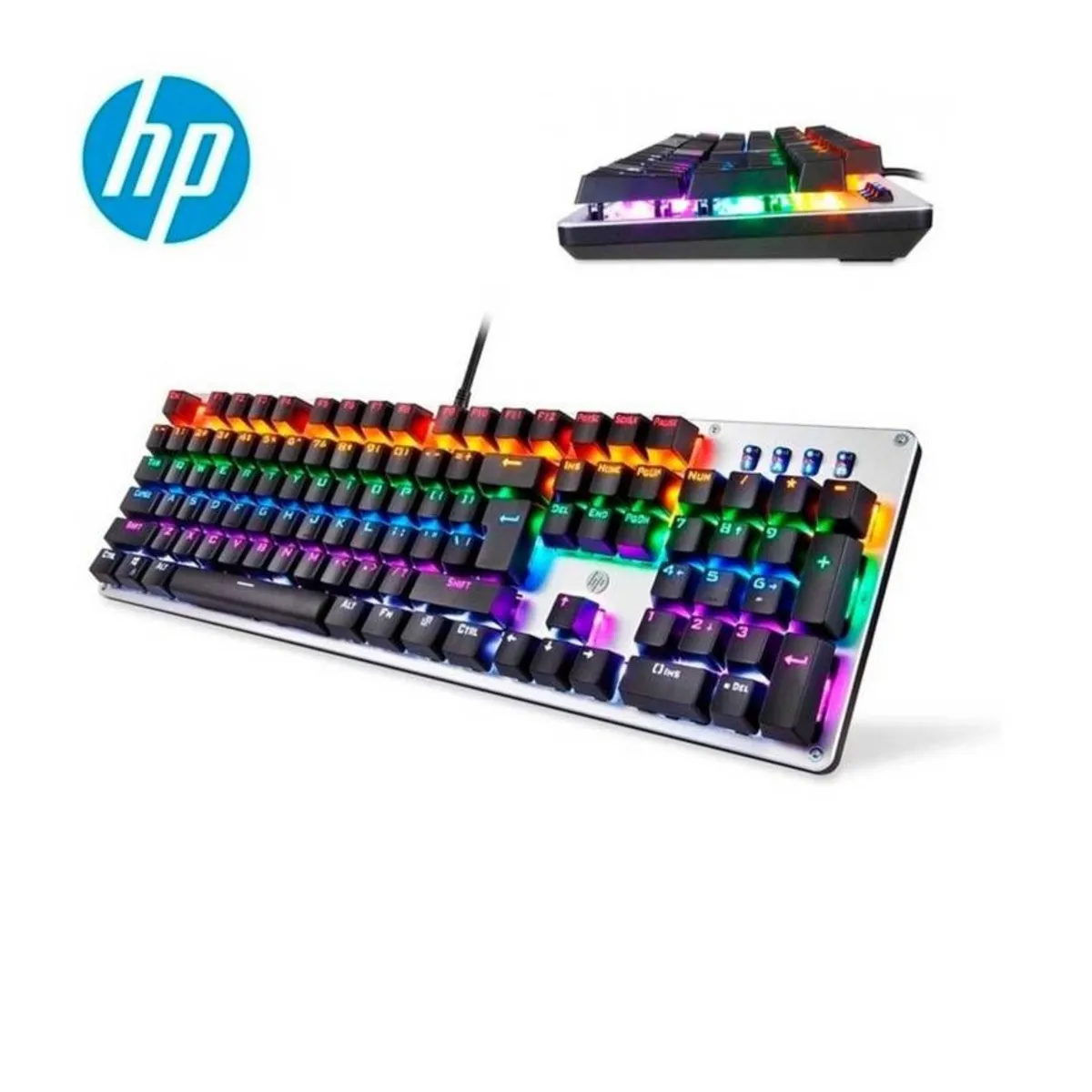 HP - Teclado GAMER mecánico negro retroiluminado GK100 - HP