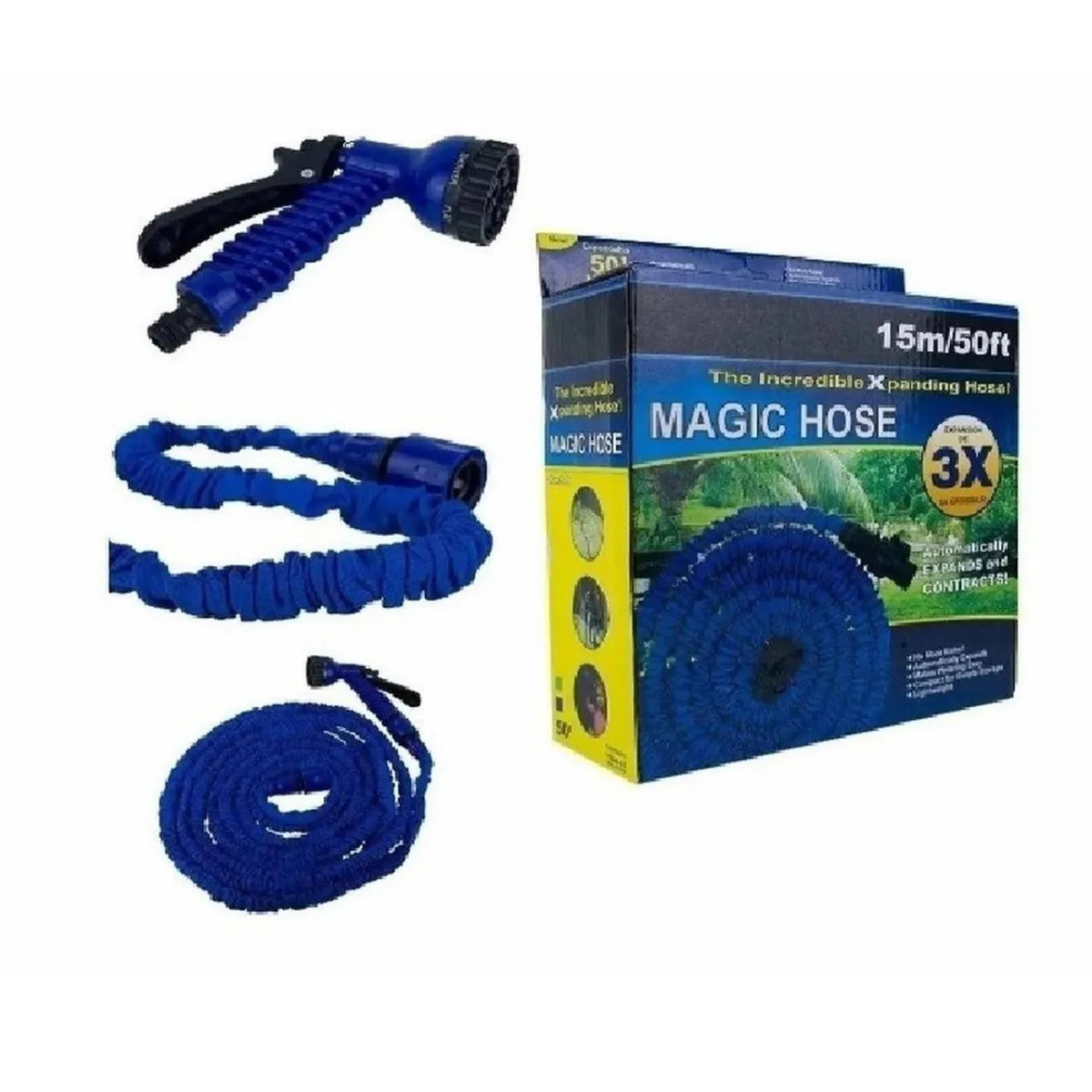 GENERICO - MANGUERA EXPANDIBLE  15MTRS - VERDE / AZUL