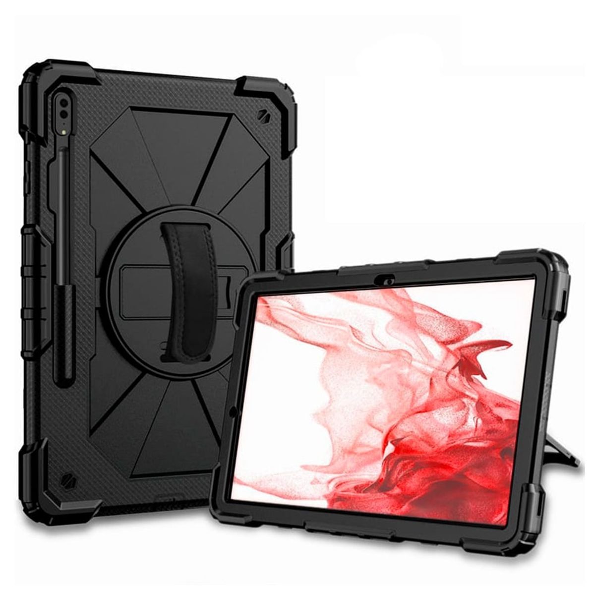 GENERICO - Funda para Samsung Tab S7 Plus 124 - T970 Armor Extreme Negra