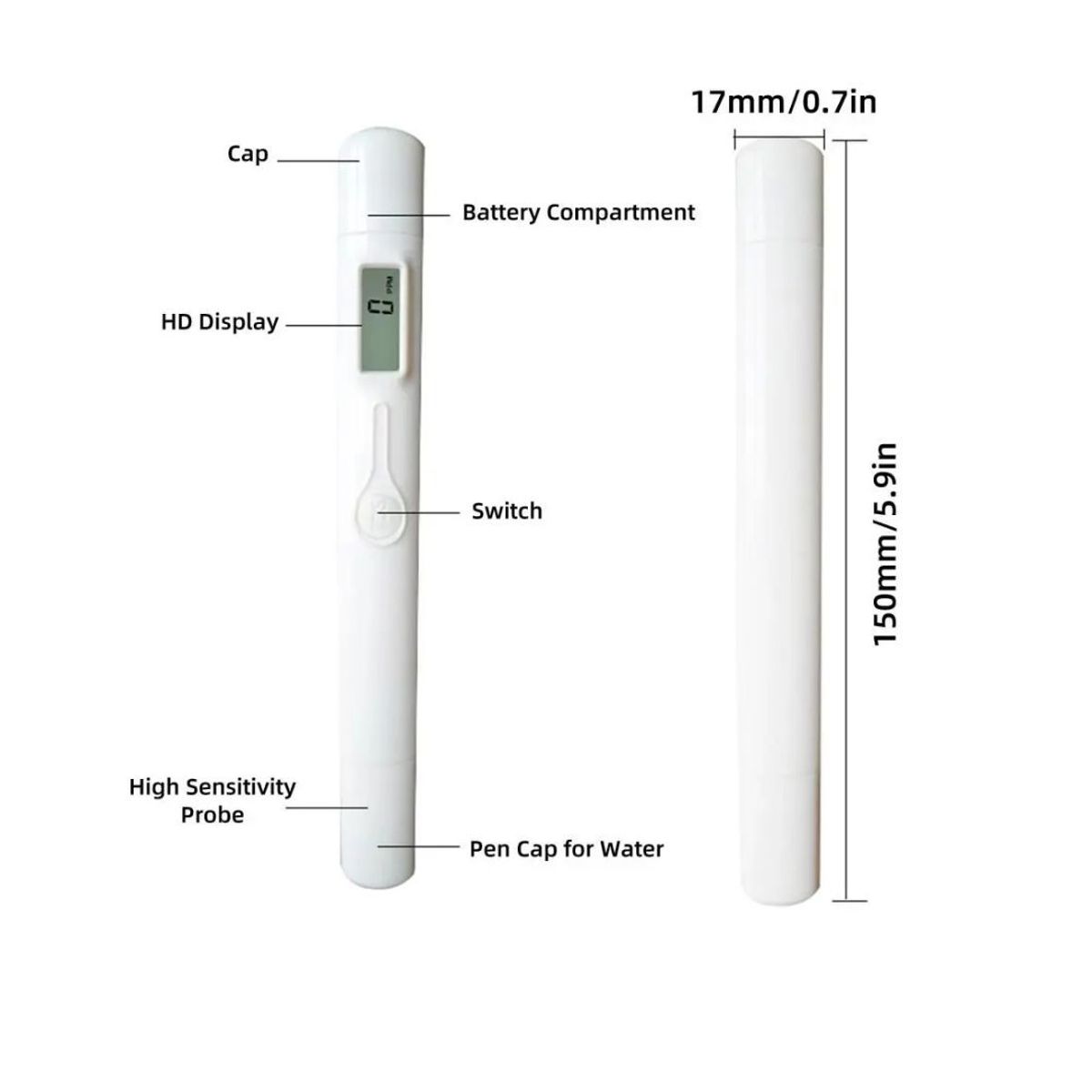 GENERICO - TDS Water Tester medidor de ppm